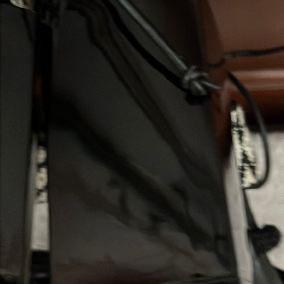 Zara Block Heel Sandals Black & White Lace Up Size Size 6.5 - Picture 7 of 16